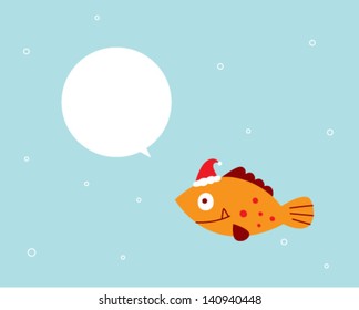 cute fish christmas message