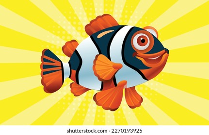 Diseño de la colección de peces de corte en los diseños de vectores 
