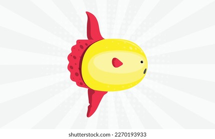 Diseño de la colección de peces de corte en los diseños de vectores 