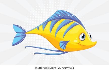 Diseño de la colección de peces de corte en los diseños de vectores 