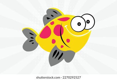 Diseño de la colección de peces recortados para el diseño de vectores