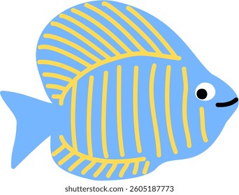 Cute Fish Colorful for Kids Drawing Illustration