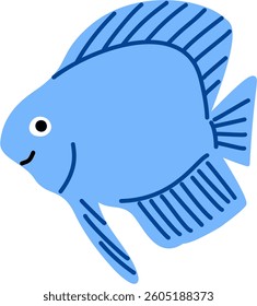 Cute Fish Colorful for Kids Drawing Illustration