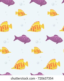 Cute fish colorful pattern