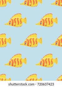 Cute fish colorful pattern