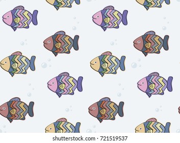 Cute fish colorful pattern