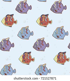 Cute fish colorful pattern