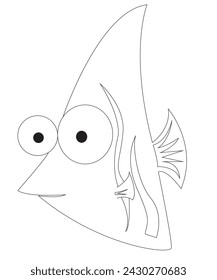lindo pez para colorear página para colorear libro página