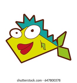 cute fish comic character