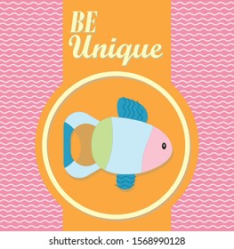 cute fish conceptual design illustration vector