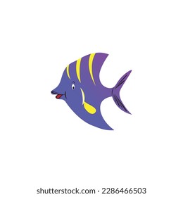 cute fish icon clip-art design vector illustration