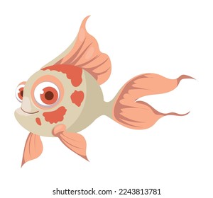 cute fish icon isolated flat