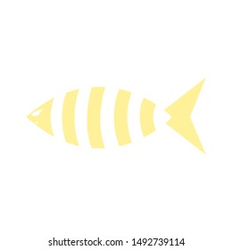 Cute fish icons showing aquatic animals with various fins, scales, tails and gills swimming in water. Good for kids book, fabric or bedroom 