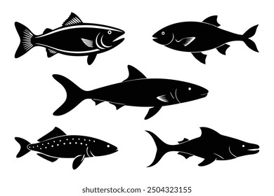 Cute Fish Illustration | Cartoon, Clipart, and Line Art Design Adorable fish illustration, ideal for cartoons, clipart, and creative design projects