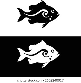 Cute Fish Illustration , Clipart, and Line Art Design Adorable fish illustration, clipart, and creative design projects