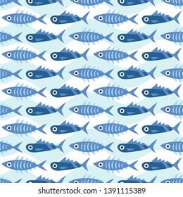 Cute fish. Kids background. Seamless pattern. Can be used in textile industry, paper, background, scrapbooking