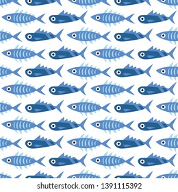 Cute fish. Kids background. Seamless pattern. Can be used in textile industry, paper, background, scrapbooking