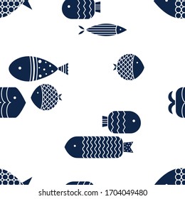 Pescado comido. Niños de fondo. Patrón sin problemas. Se puede utilizar en la industria textil, el papel, el fondo, el scrapbooking.