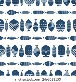 Cute fish. Kids background. Seamless pattern. Can be used in textile industry, paper, background, scrapbooking.