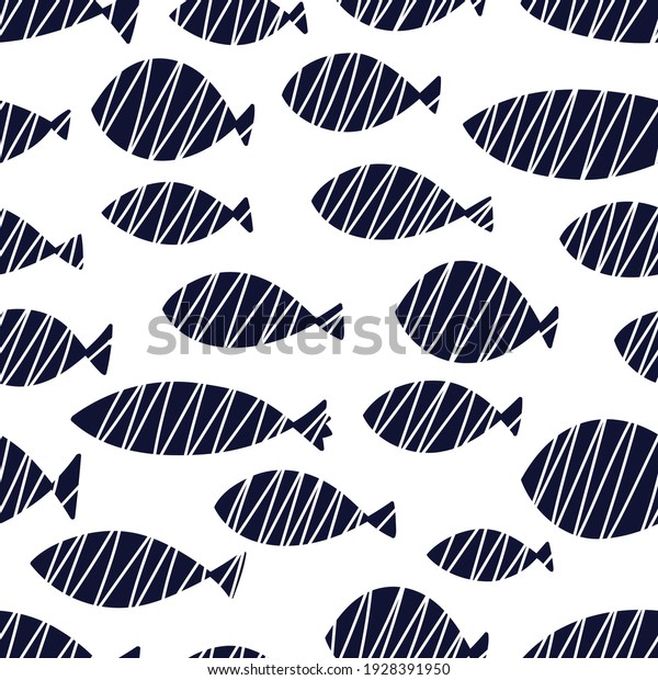 Cute  fish.\
Kids background. Seamless pattern. Can be used in textile industry,\
paper, background,\
scrapbooking.