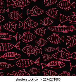 Cute fish. Kids background. Vector pattern. Can be used in textile industry, paper, background, scrapbooking.