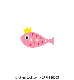 vector gráfico del rey del pescado lindo