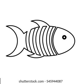 cute fish mascot isolated icon vector illustration design