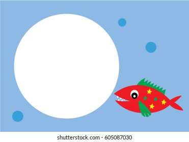 cute fish message card