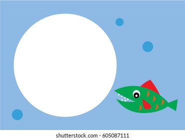 cute fish message card