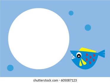 cute fish message card