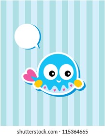 cute fish message tag