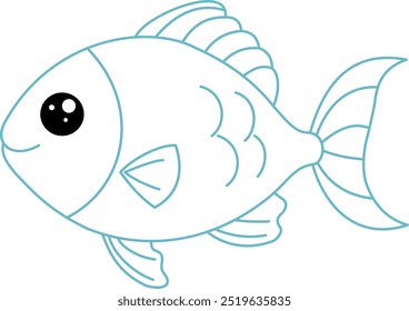 Lindo contorno de pescado para diseñar su obra de arte.