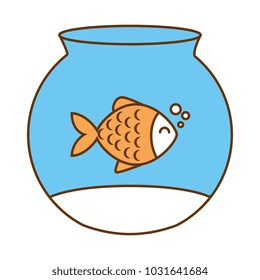 cute fish pet in aquarium