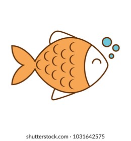 cute fish pet character