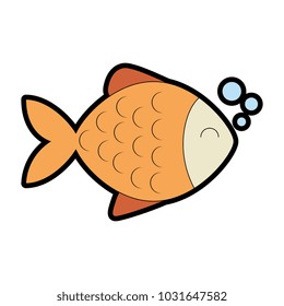 cute fish pet character