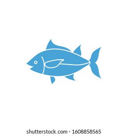 cute fish sea life animal isolated icon vector illustration design