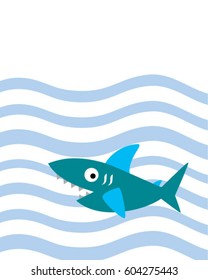 cute fish in the sea vector