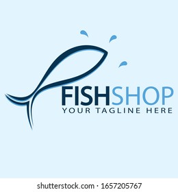 el simple logo de la tienda de pescado