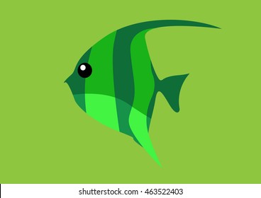 Cute fish vector flat cartoon