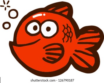 Cute fish vector illustration