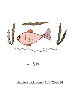 Cute fish. Vector illustration.