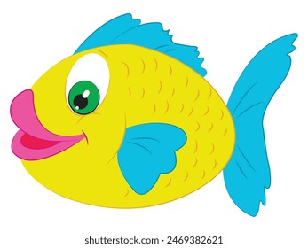 Una linda Ilustración vectorial de pescado