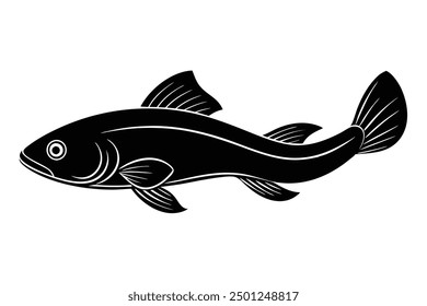 A Cute Fish Vector Illustration, Cartoon, Clipart, and Line Art Design Charming fish illustration perfect for aquatic-themed designs and creative projects.