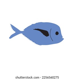 Cute Fisch Vektorgrafik-Symbole gesetzt. Tropische Fische, Seefische, Aquarienfische