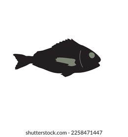 Juego de iconos de ilustración de vectores de peces. Pescados tropicales, peces marinos, peces acuarios