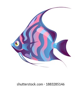 Ilustración vectorial de peces. Pescado de color oceánico, animal submarino. Ilustración del vector EPS10