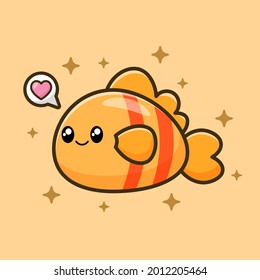 Cute fish vector image, vector eps. 10