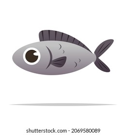 Cute fish vector isolated illustration
