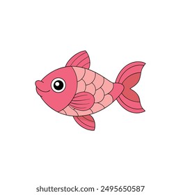 Cute Fish Vector Kawaii Art Illustration