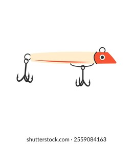 Cute Fishing Lure Icon Illustration